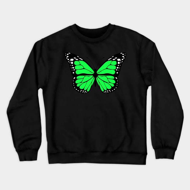 Butterfly Green Crewneck Sweatshirt by busines_night